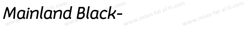 Mainland Black字体转换